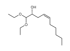 2(R)-hydroxydec-4(Z)-enal diethyl acetal Structure