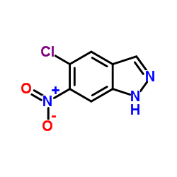 5-chloro-6-nitro-1H-indazole结构式