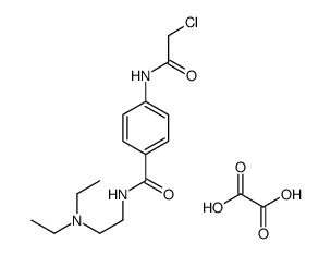 2-[[4-[(2-chloroacetyl)amino]benzoyl]amino]ethyl-diethylazanium,2-hydroxy-2-oxoacetate结构式