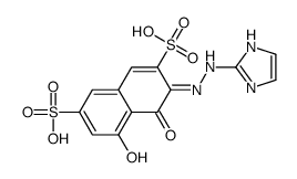 5-hydroxy-3-(1H-imidazol-2-ylhydrazinylidene)-4-oxonaphthalene-2,7-disulfonic acid结构式