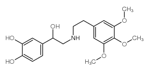 4-[1-hydroxy-2-[2-(3,4,5-trimethoxyphenyl)ethylamino]ethyl]benzene-1,2-diol结构式