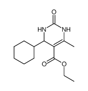 4-cyclohexyl-6-methyl-2-oxo-1,2,3,4-tetrahydro-pyrimidine-5-carboxylic acid ethyl ester Structure