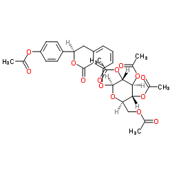 (3R)-Hydrangel 8-O-glucoside pentaacetate structure