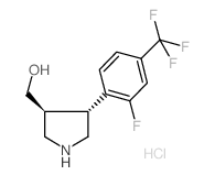 {(3S,4R)-4-[2-Fluoro-4-(trifluoromethyl)phenyl]-pyrrolidin-3-yl}methanol hydrochloride Structure