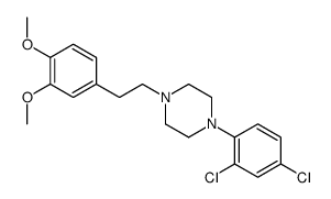 1-(2,4-dichlorophenyl)-4-[2-(3,4-dimethoxyphenyl)ethyl]piperazine结构式