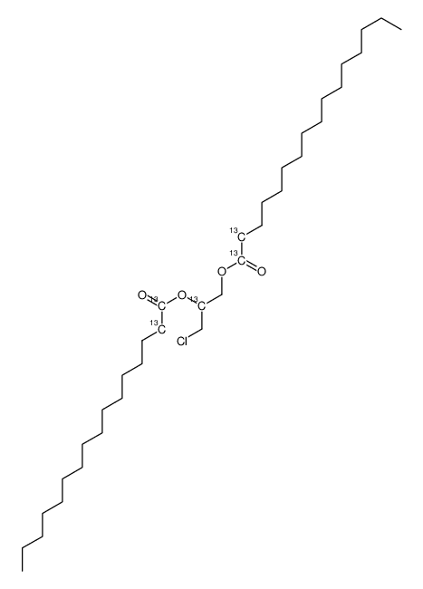 rac 1,2-Bis-palmitoyl-3-chloropropanediol-13C5 Structure