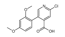 2-chloro-5-(2,4-dimethoxyphenyl)pyridine-4-carboxylic acid结构式