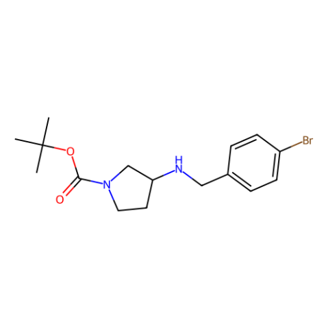 tert-butyl 3-[(4-bromophenyl)methylamino]pyrrolidine-1-carboxylate结构式