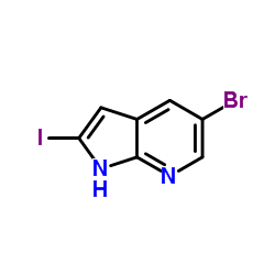 5-Bromo-2-iodo-1H-pyrrolo[2,3-b]pyridine Structure