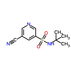 N-(tert-butyl)-5-cyanopyridine-3-sulfonamide结构式