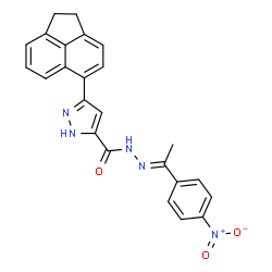 (E)-3-(1,2-dihydroacenaphthylen-5-yl)-N-(1-(4-nitrophenyl)ethylidene)-1H-pyrazole-5-carbohydrazide picture