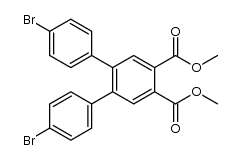 dimethyl 4,4''-dibromo-1,1':2',1''-terphenyl-4',5'-dicarboxylate结构式