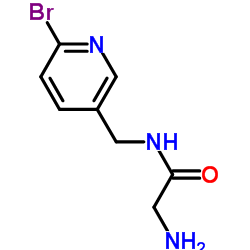 N-[(6-Bromo-3-pyridinyl)methyl]glycinamide Structure