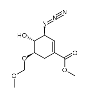 (3S,4R,5R)-methyl 3-azido-4-hydroxy-5-(methoxymethoxy)cyclohex-1-enecarboxylate Structure