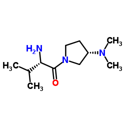 (2S)-2-Amino-1-[(3S)-3-(dimethylamino)-1-pyrrolidinyl]-3-methyl-1-butanone结构式