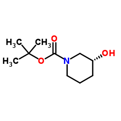 (R)-1-Boc-3-羟基哌啶结构式