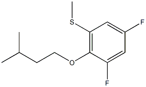 1,5-difluoro-2-(3-methylbutoxy)-3-methylsulfanylbenzene结构式