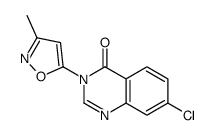 7-chloro-3-(3-methyl-1,2-oxazol-5-yl)quinazolin-4-one Structure