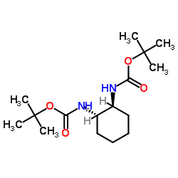 Carbamic acid, (1R,2R)-1,2-cyclohexanediylbis-, bis(1,1-dimethylethyl) ester, rel- (9CI) Structure