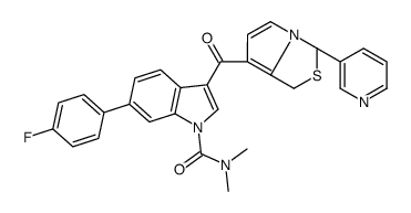 (R)-6-(4-氟苯基)-N,N-二甲基-3-[3-(3-吡啶基)-1H,3H-吡咯并[1,2-C]噻唑-7-YL]羰基-1H-吲哚-1-甲酰胺图片