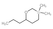 3,3-dimethyl-6-propyl-1,3-oxasilinane structure