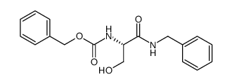 (S)-N-benzyl 2-N-(benzyloxycarbonyl)amino-3-hydroxypropionamide Structure