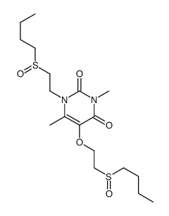 5-(2-butylsulfinylethoxy)-1-(2-butylsulfinylethyl)-3,6-dimethylpyrimidine-2,4-dione结构式