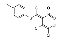 1-methyl-4-(1,3,4,4-tetrachloro-2-nitrobuta-1,3-dienyl)sulfanylbenzene Structure