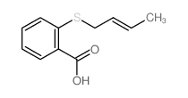 2-[(E)-but-2-enyl]sulfanylbenzoic acid structure