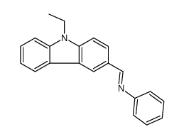 1-(9-ethylcarbazol-3-yl)-N-phenylmethanimine Structure