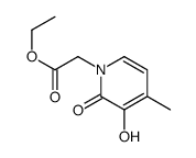 1(2H)-Pyridineacetic acid, 3-hydroxy-4-methyl-2-oxo-, ethyl ester (9CI) Structure