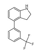 4-(3-Trifluoromethyl-phenyl)-2,3-dihydro-1H-indole结构式