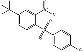 Benzene, 1-[(4-chlorophenyl)sulfonyl]-2-nitro-4-(trifluoromethyl)- structure