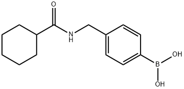 [4-[(Cyclohexanecarbonylamino)methyl]phenyl]boronic acid Structure