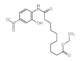 Decanoic acid, 10-[(2-hydroxy-4-nitrophenyl)amino]-10-oxo-,ethyl ester结构式