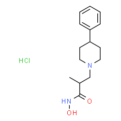 2-methyl-3-(4-phenylpiperidino)propionohydroxamic acid.HCl structure