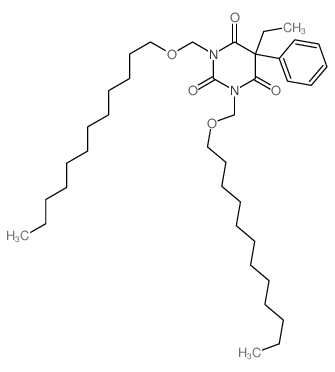 2,4,6(1H,3H,5H)-Pyrimidinetrione,1,3-bis[(dodecyloxy)methyl]-5-ethyl-5-phenyl-结构式