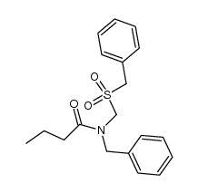 N-benzyl-N-((benzylsulfonyl)methyl)butyramide结构式
