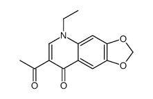 7-acetyl-5-ethyl-[1,3]dioxolo[4,5-g]quinolin-8-one结构式