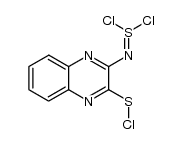 3-((dichloro-l4-sulfanylidene)amino)quinoxalin-2-yl hypochlorothioite结构式