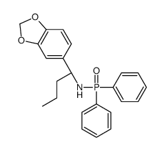 (1R)-1-(1,3-benzodioxol-5-yl)-N-diphenylphosphorylbutan-1-amine结构式