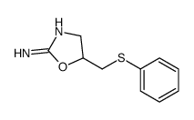 5-(phenylsulfanylmethyl)-4,5-dihydro-1,3-oxazol-2-amine结构式