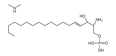 [(E,2S,3R)-2-azaniumyl-3-hydroxyoctadec-4-enyl] hydrogen phosphate,N-methylmethanamine Structure