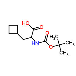 (S)-2-(tert-butoxycarbonylamino)-3-cyclobutylpropanoic acid structure