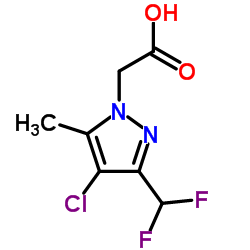 4-CHLORO-3-(DIFLUOROMETHYL)-5-METHYL-1H-PYRAZOL-1-YL]ACETIC ACID Structure