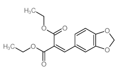 diethyl 2-(benzo[1,3]dioxol-5-ylmethylidene)propanedioate结构式