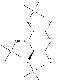 Methyl 2-O,3-O,4-O-tris(trimethylsilyl)-6-deoxy-β-L-galactopyranoside Structure