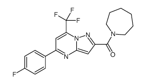 azepan-1-yl-[5-(4-fluorophenyl)-7-(trifluoromethyl)pyrazolo[1,5-a]pyrimidin-2-yl]methanone结构式