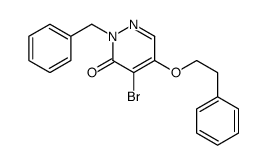 2-benzyl-4-bromo-5-(2-phenylethoxy)pyridazin-3-one结构式