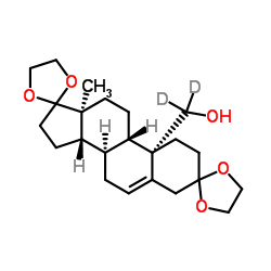 [(8'R,9'S,10'S,13'S,14'S)-13'-Methyl-1',2',4',7',8',9',11',12',13',14',15',16'-dodecahydro-10'H-dispiro[1,3-dioxolane-2,17'-cyclopenta[a]phenanthrene-3',2''-[1,3]dioxolan]-10'-yl](2H2)methanol结构式